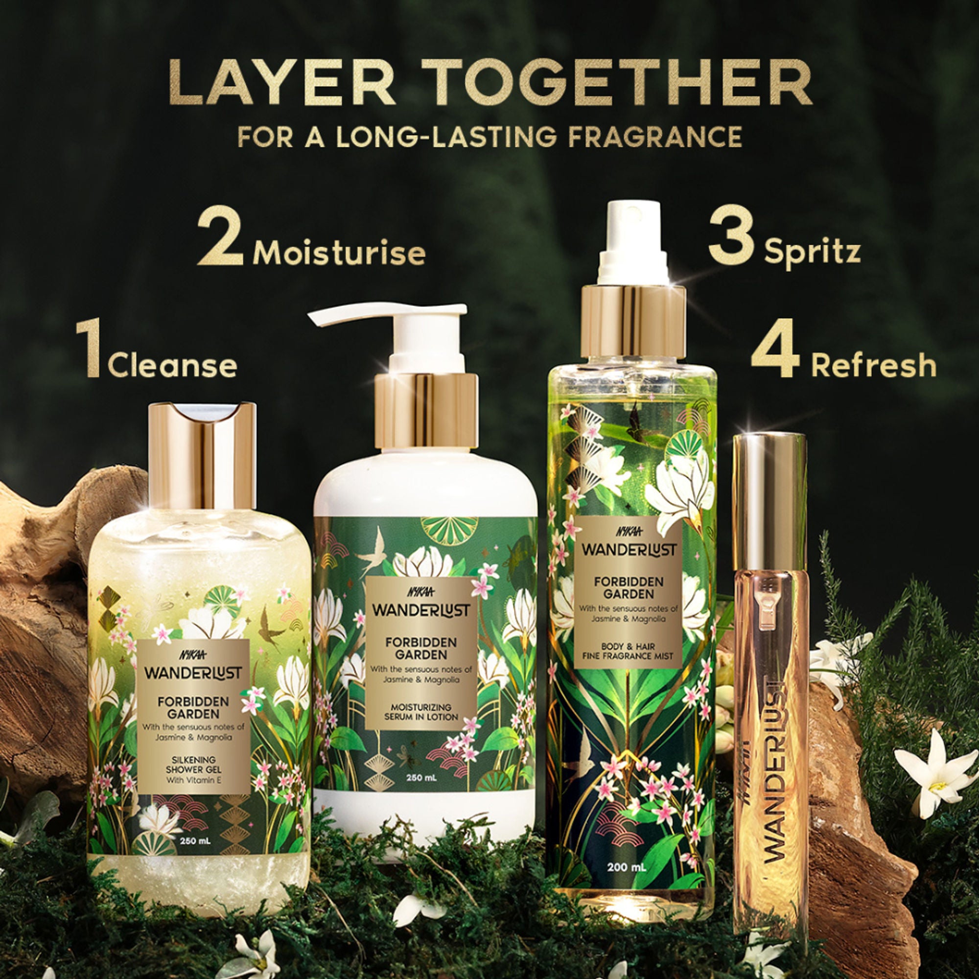 Wanderlust Shower Gels - Forbidden Garden - Distacart