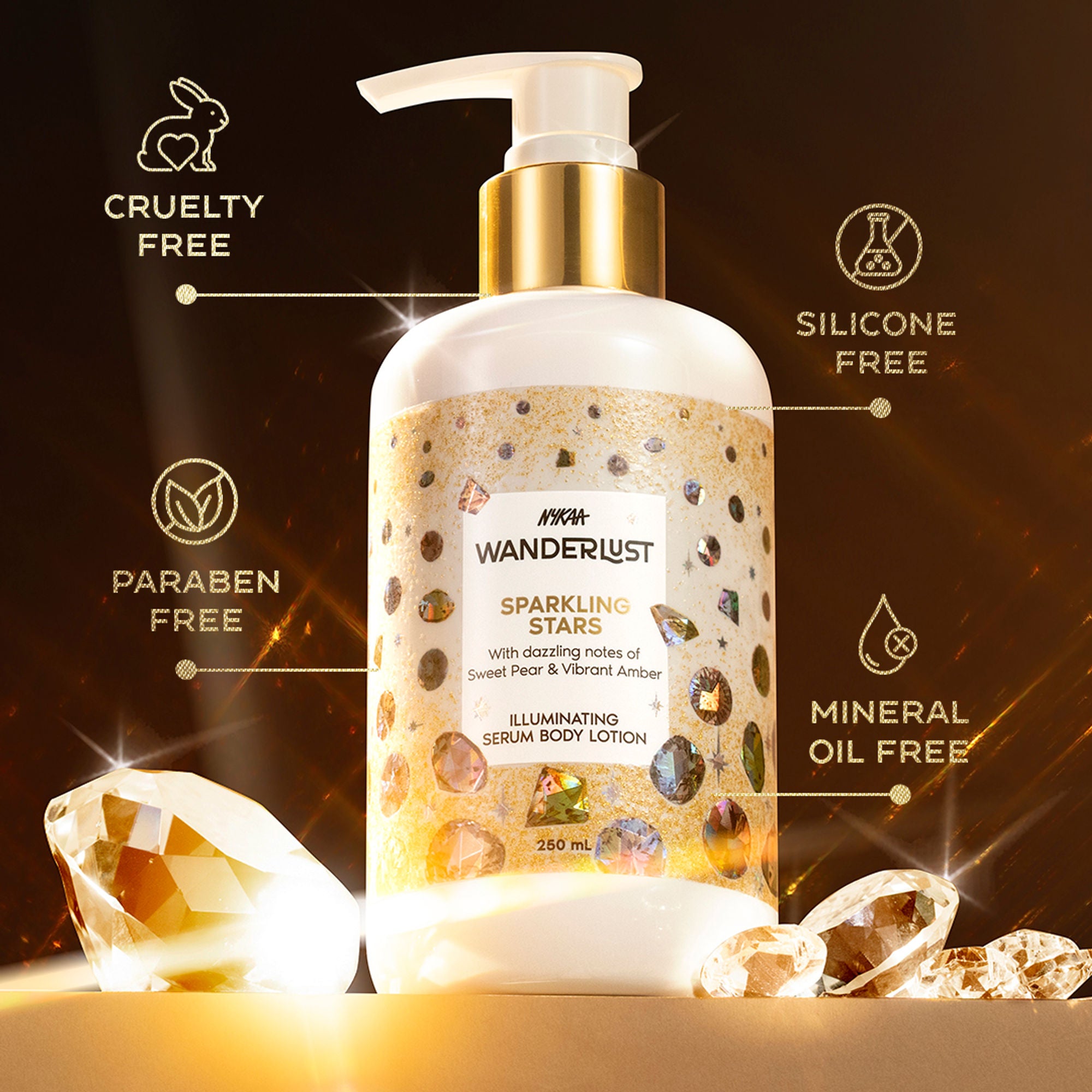 Wanderlust Moisturizing Body Lotion - Sparkling Stars - Distacart