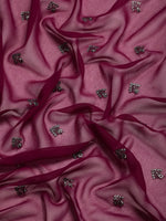 Thumbnail for kasee Embroidered Ethnic Motifs Zari Pure Georgette Saree - Distacart