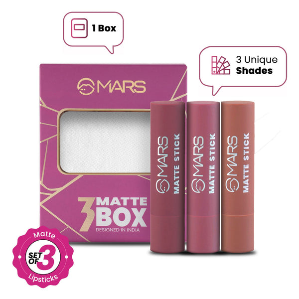 MARS Matte Lipsticks Box - 02 Peaches and Nudes