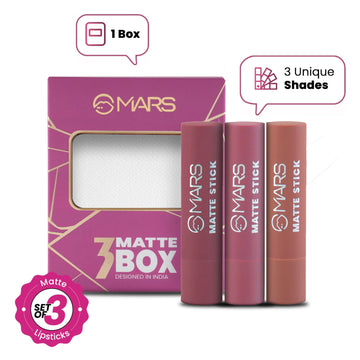 MARS Matte Lipsticks Box - 02 Peaches and Nudes