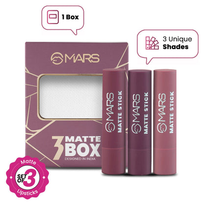 MARS Matte Lipsticks Box - 03 Plums