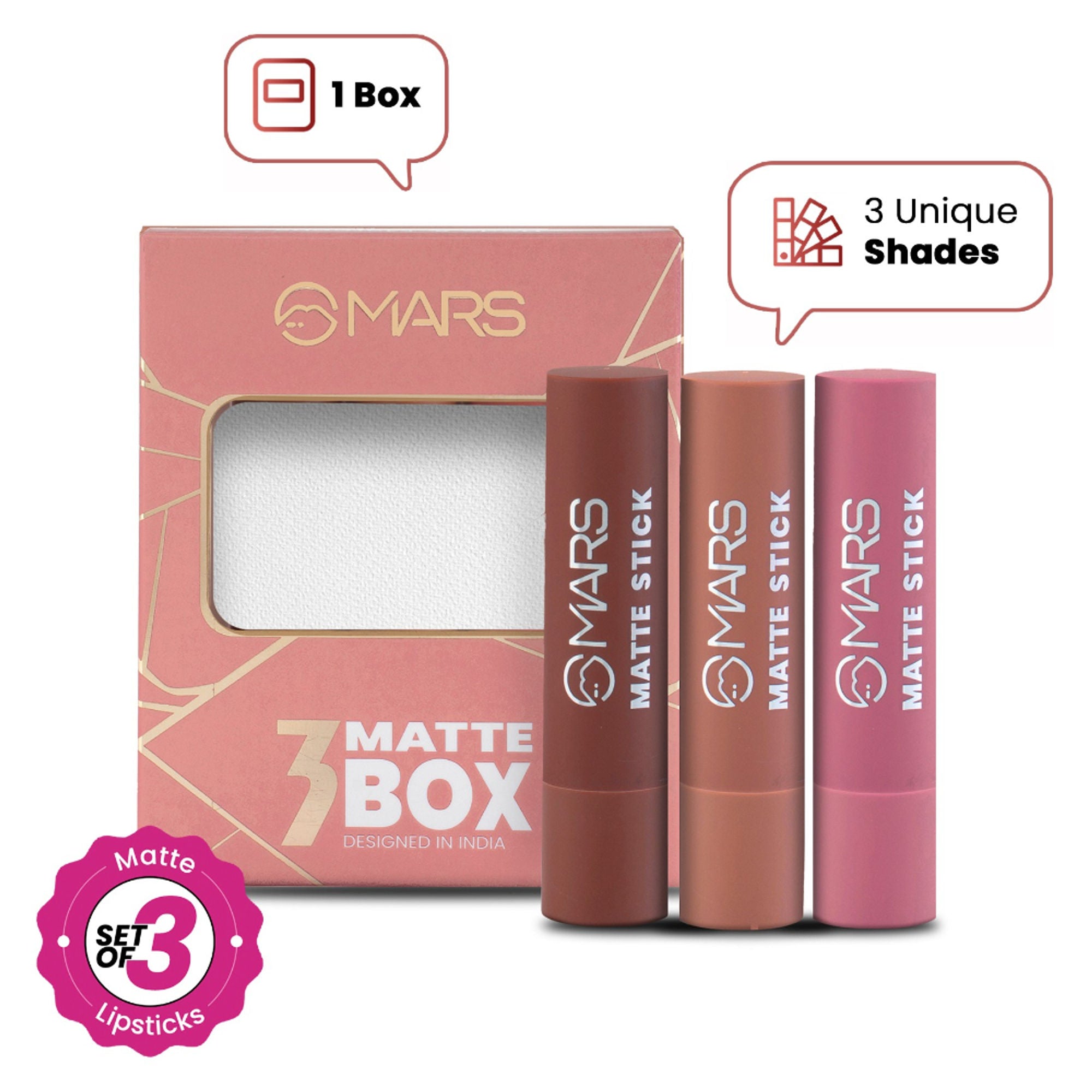 MARS Matte Lipsticks Box - Blushes Nudes