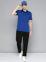 Thumbnail for Alcis Men Colourblocked Polo Collar Dry Tech Slim Fit Sports T-shirt - Distacart