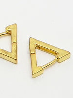Thumbnail for NVR Men's Gold-Plated Geometric Shape Stainless Steel Studs Earring - Distacart