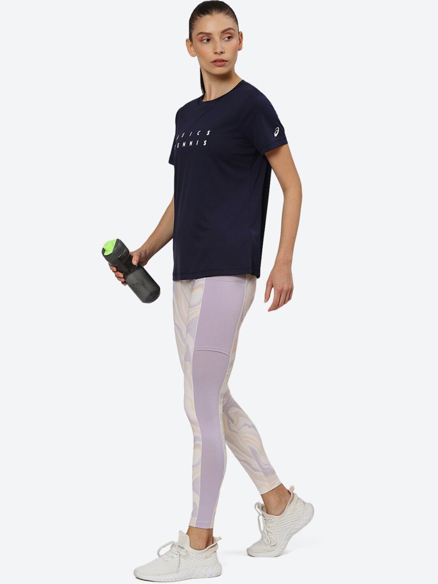 ASICS Women Typography Court Graphic Printed T-shirt - Distacart