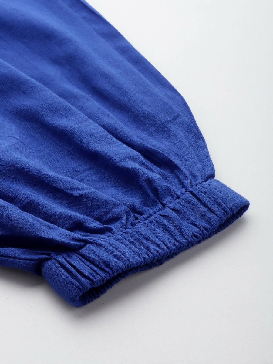 Ahalyaa Women's Traditional wear Kurta Set - Indigo blue - Distacart