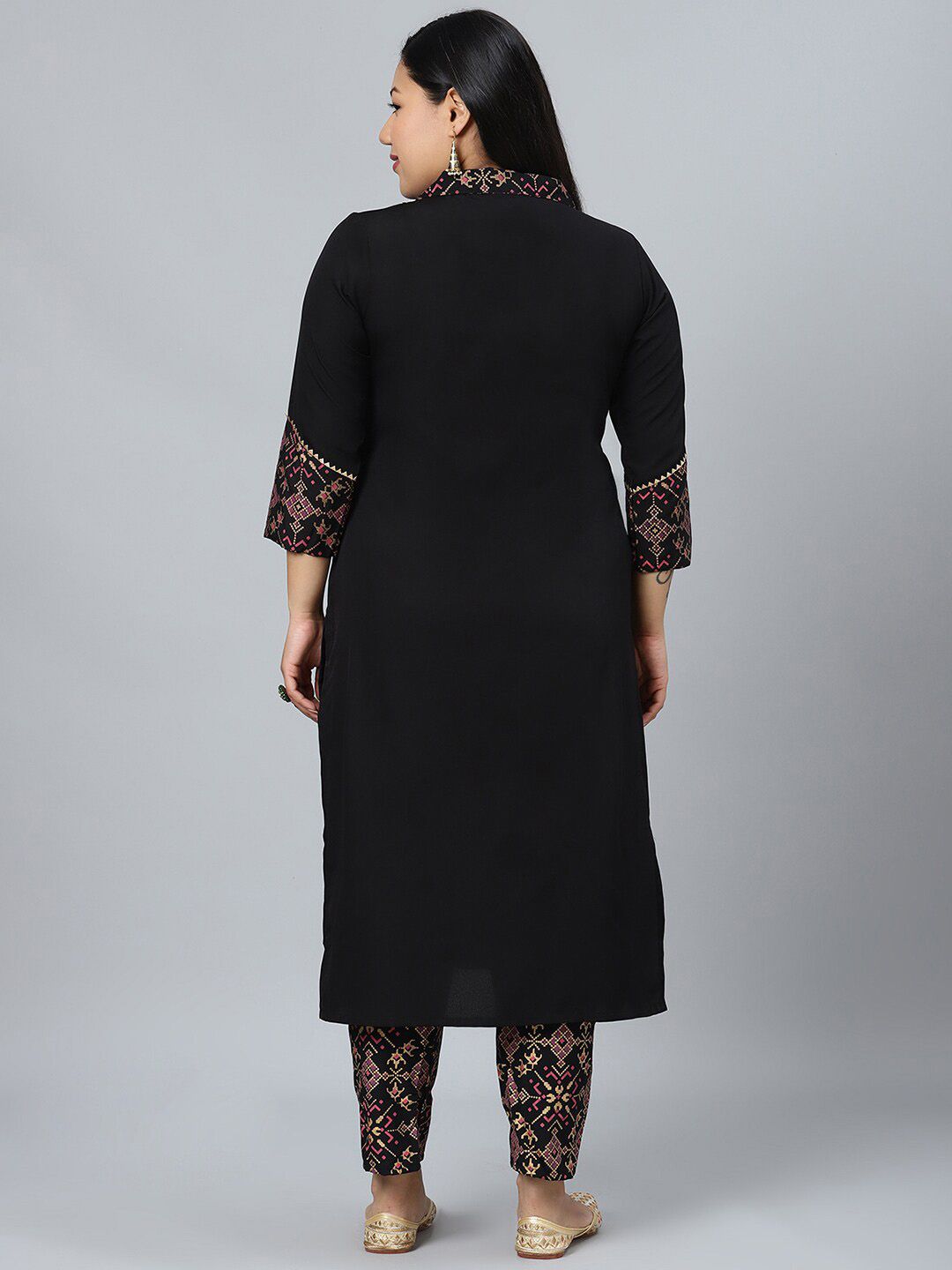 Sztori Plus Size Ethnic Motifs Printed Regular Kurta with Trousers - Distacart