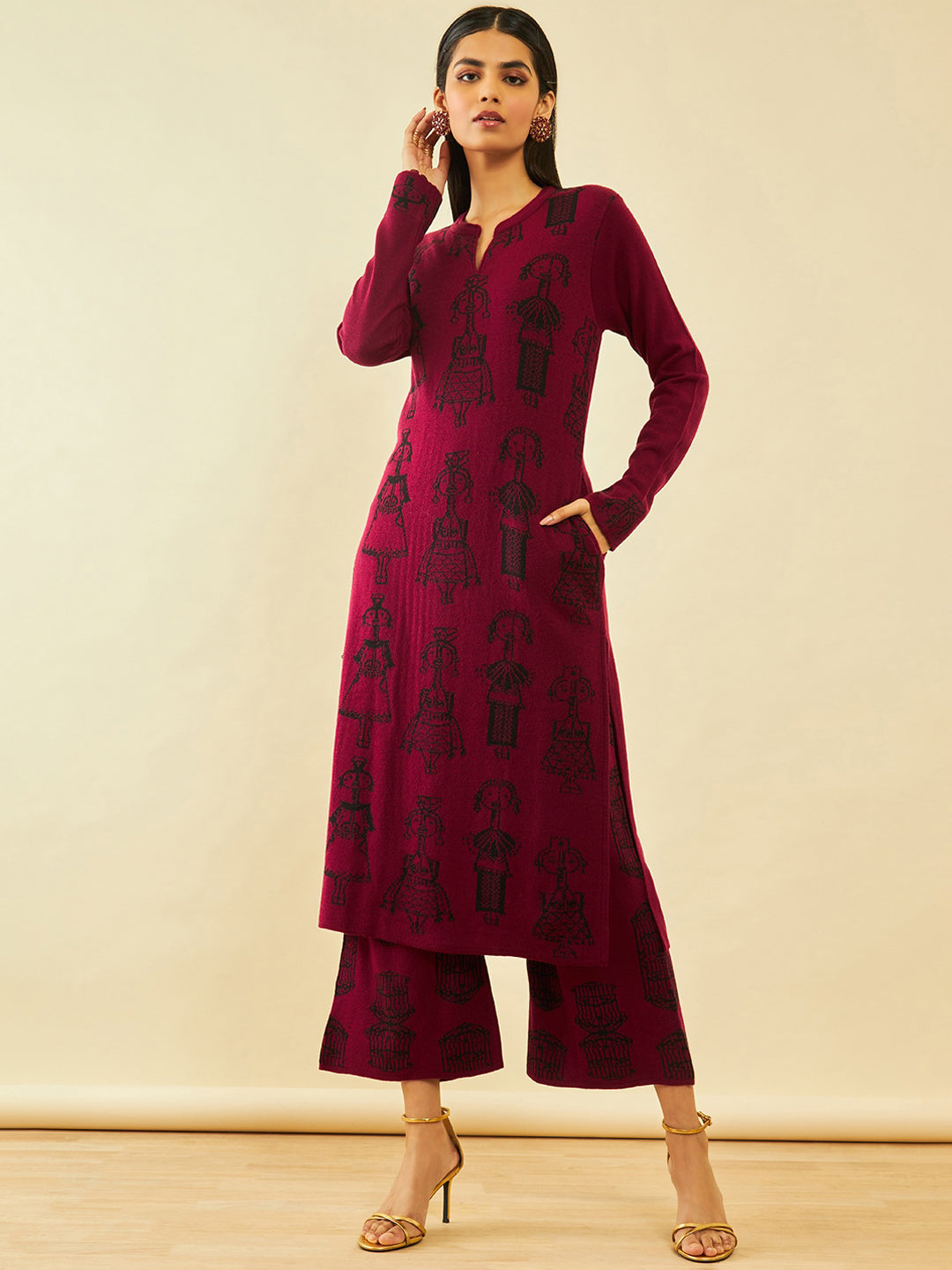 Soch Quirky Printed Regular Kurta with Trousers - Distacart