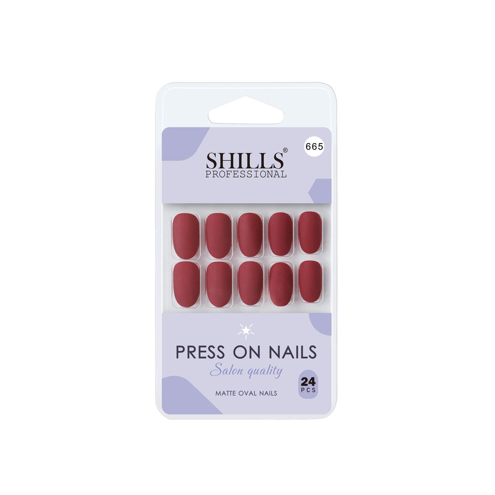 shills professional reusable press on nails oval spn665