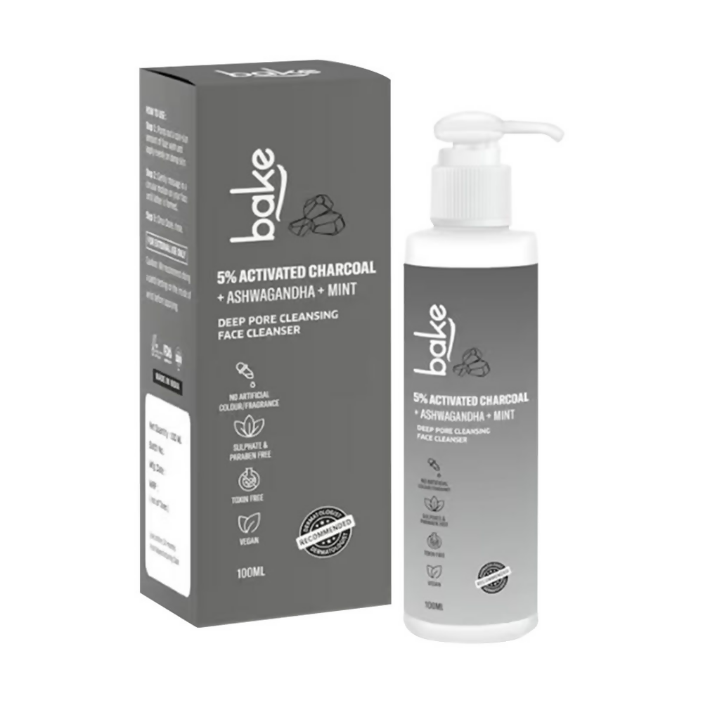 Bake 5% Activated Charcoal Face Cleanser - Distacart