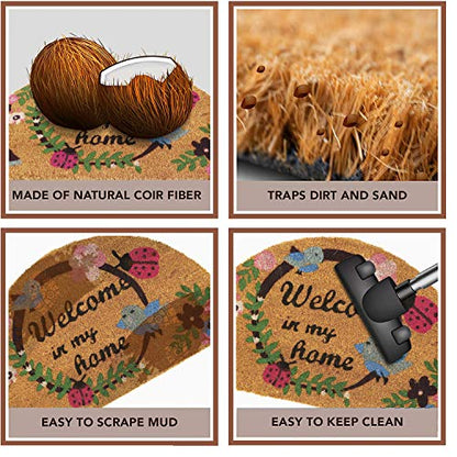 HOKIPO Door Mat - Green Coir - Dista
