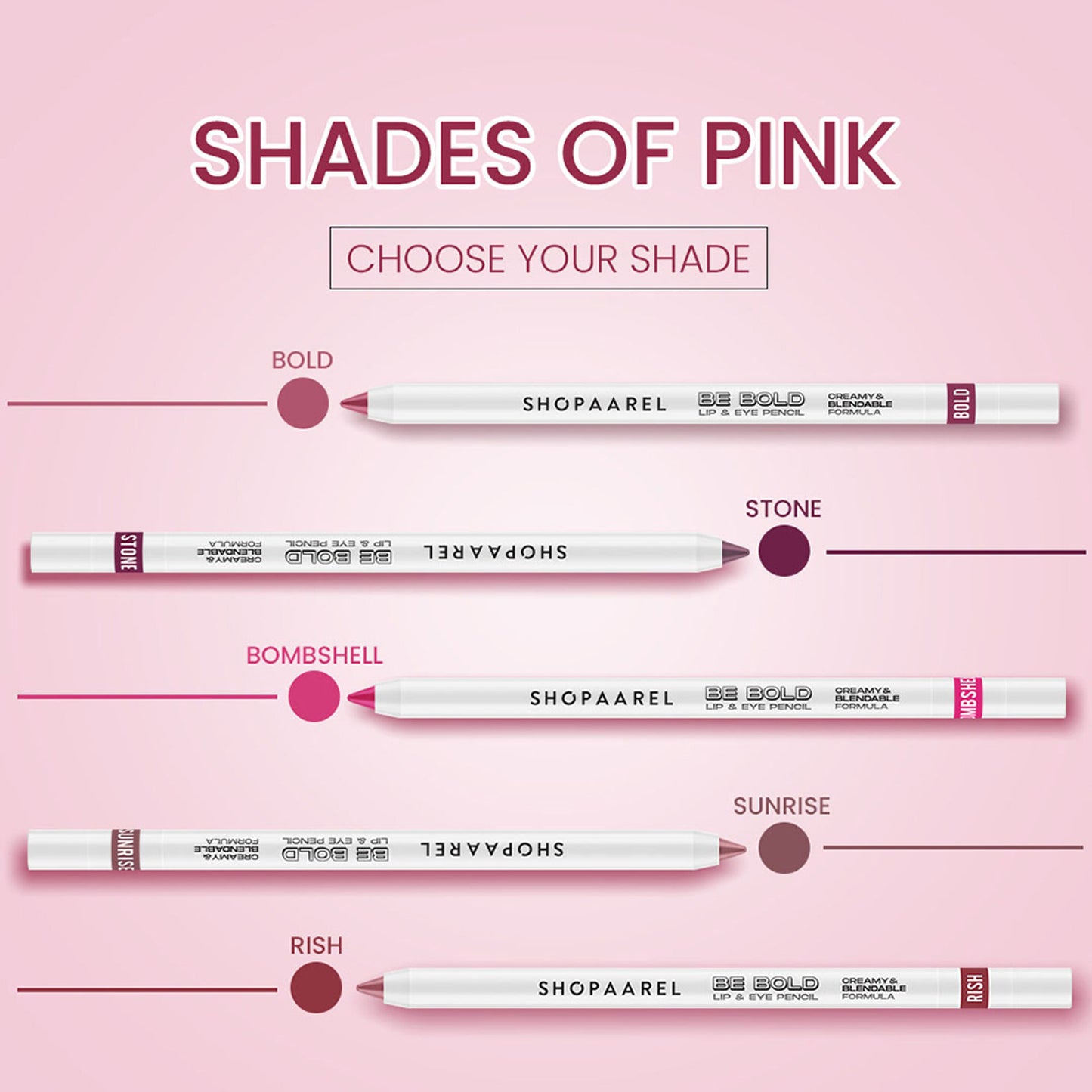 Shopaarel Be Bold Lip & Eye Pencil - Bombshell - Distacart