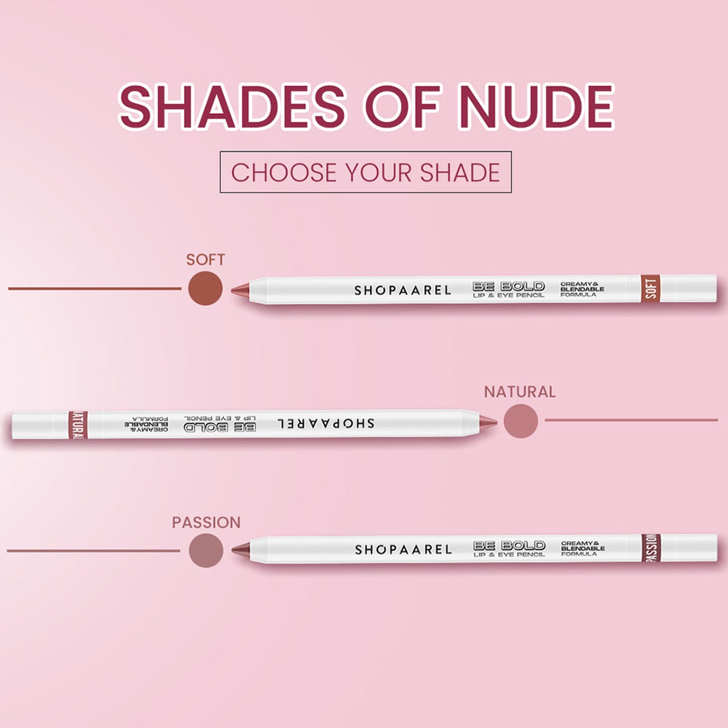 Shopaarel Be Bold Lip & Eye Pencil - Bombshell - Distacart
