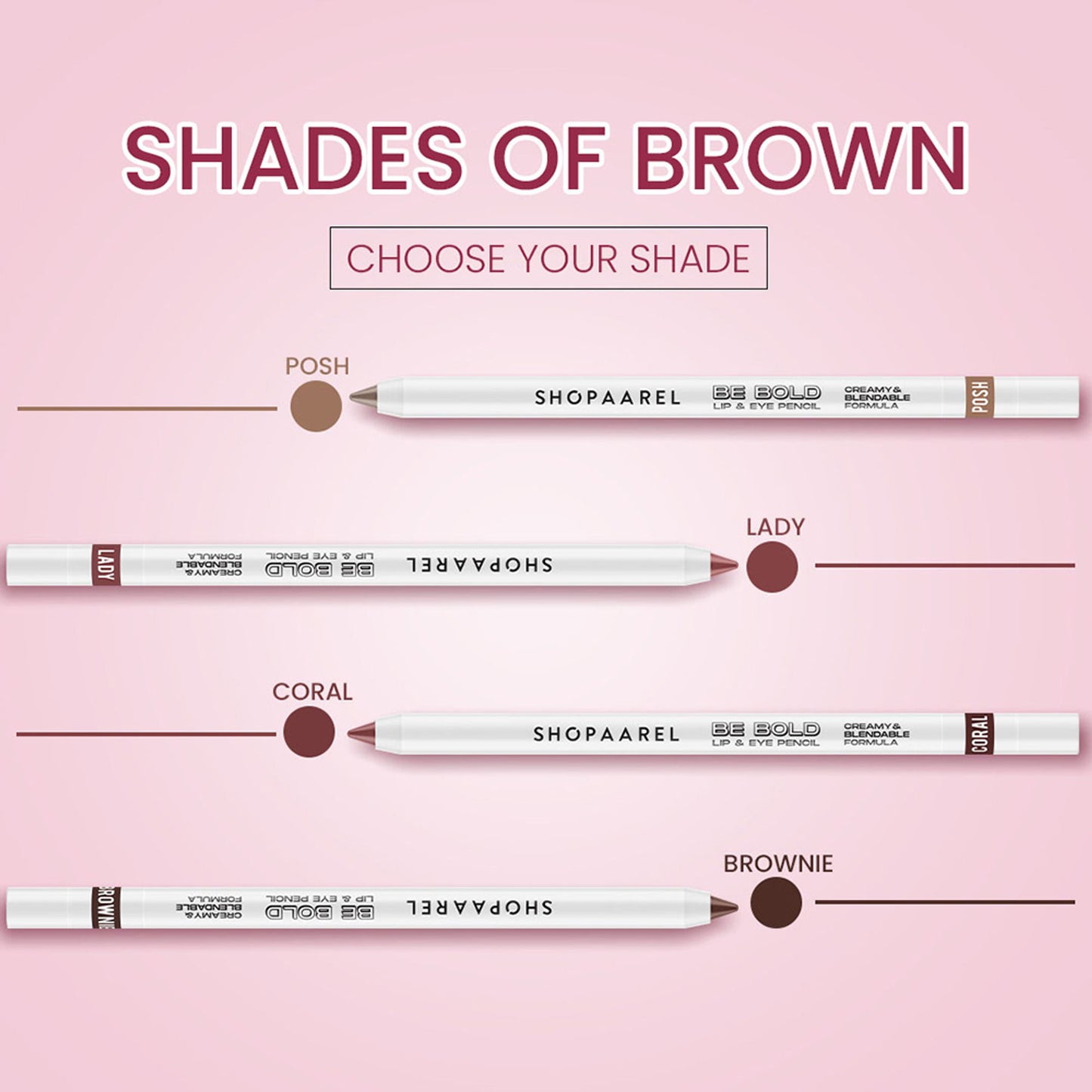 Shopaarel Be Bold Lip & Eye Pencil - Bombshell - Distacart