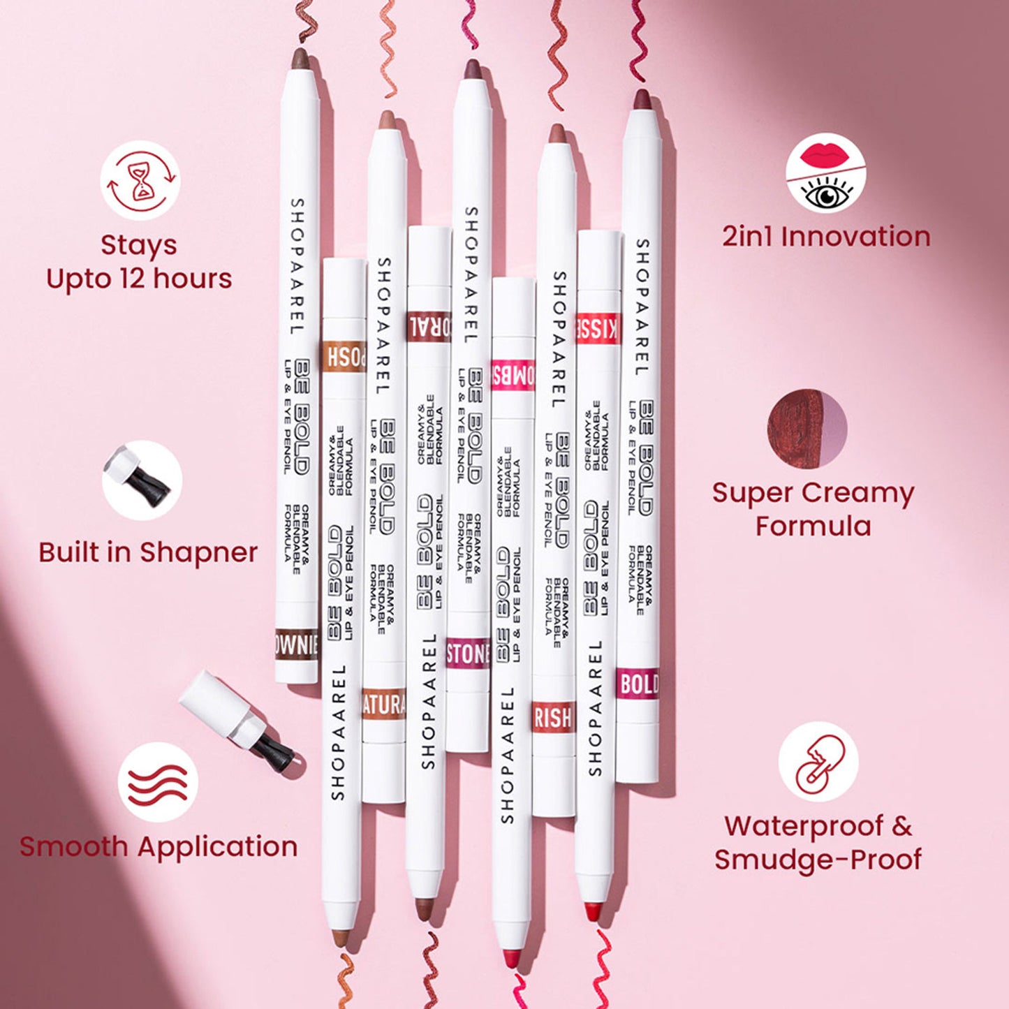 Shopaarel Be Bold Lip & Eye Pencil - Sandy - Distacart