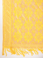 Thumbnail for Ode by House of Pataudi Floral Yoke Design Regular Kurta with Trousers & Dupatta - Distacart