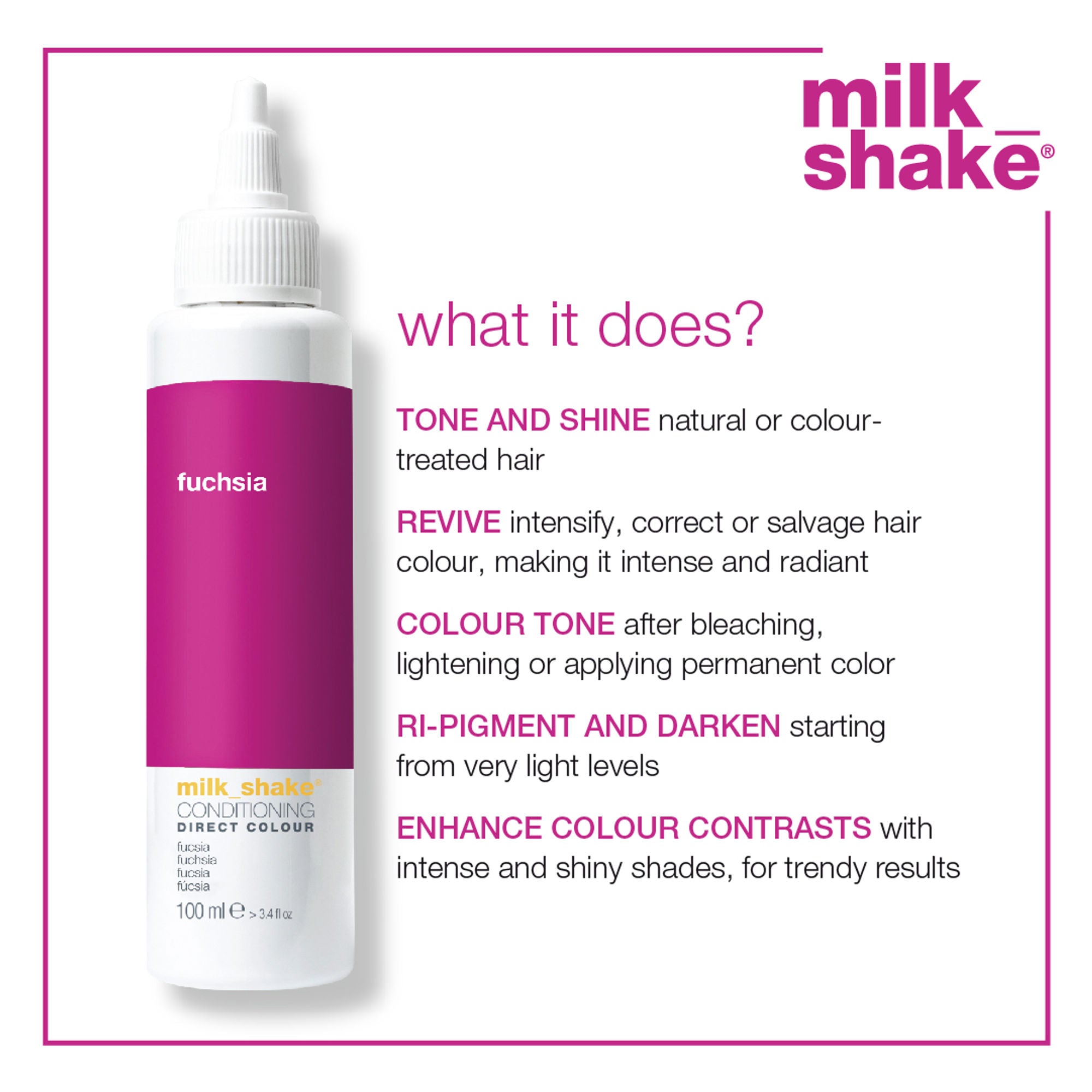 milkshake ammonia free conditioning direct color fuchsia