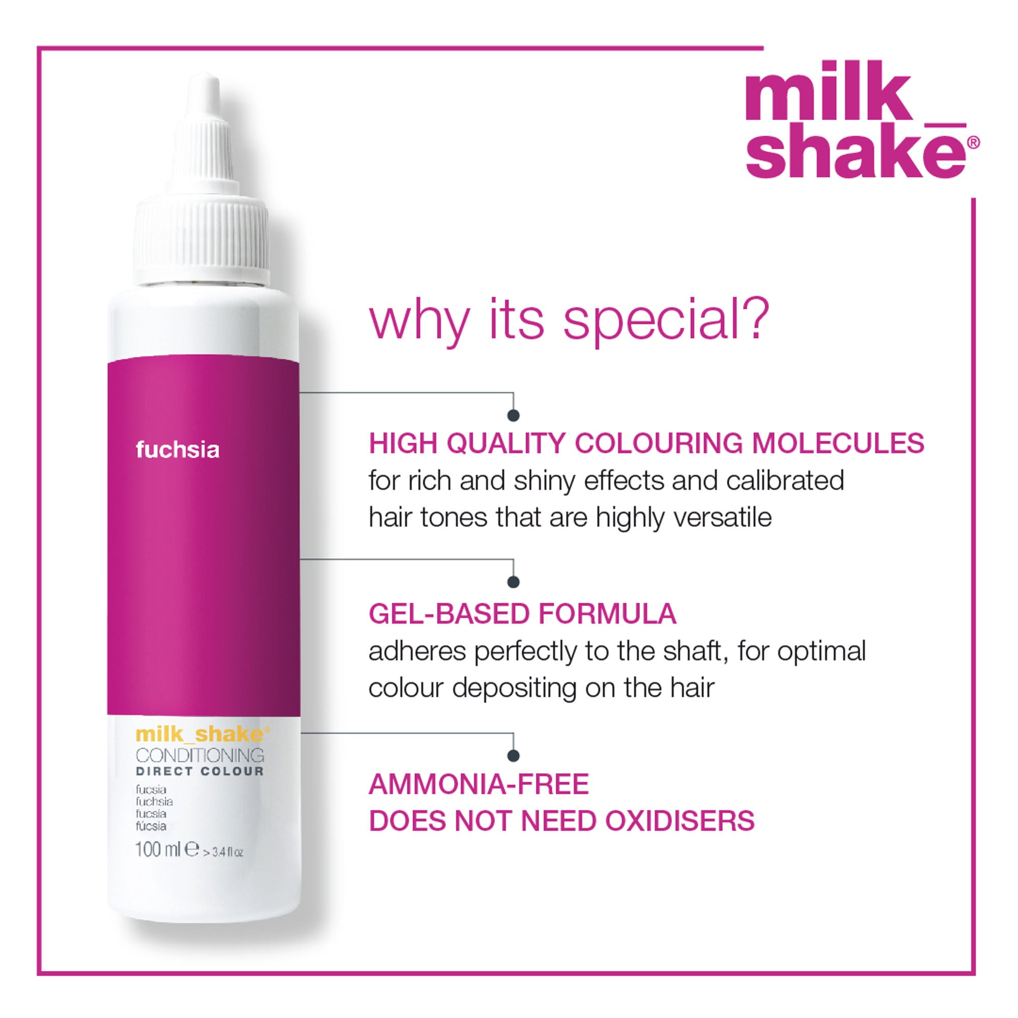 milkshake ammonia free conditioning direct color fuchsia