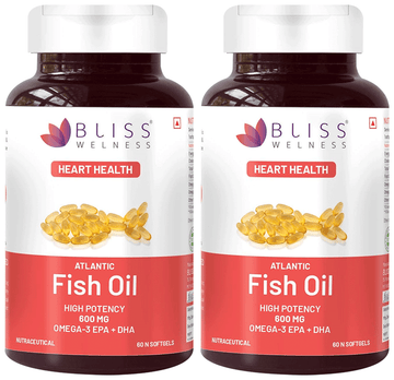 bliss welness heart health arctic fish oil high potency omega 3 softgel capsule