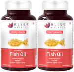 Thumbnail for bliss welness heart health arctic fish oil high potency omega 3 softgel capsule