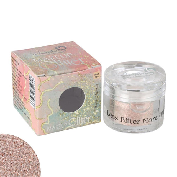 london prime makeup glitter peach gold
