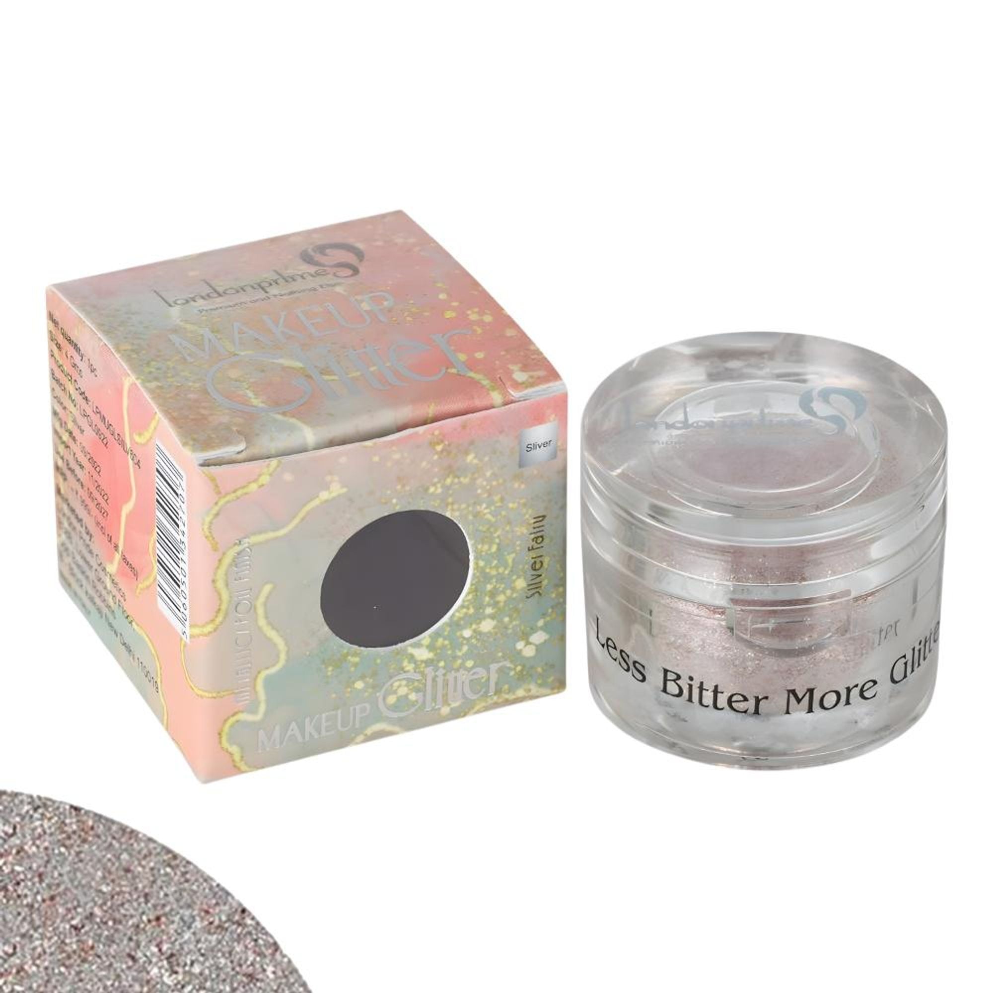 london prime makeup glitter silver