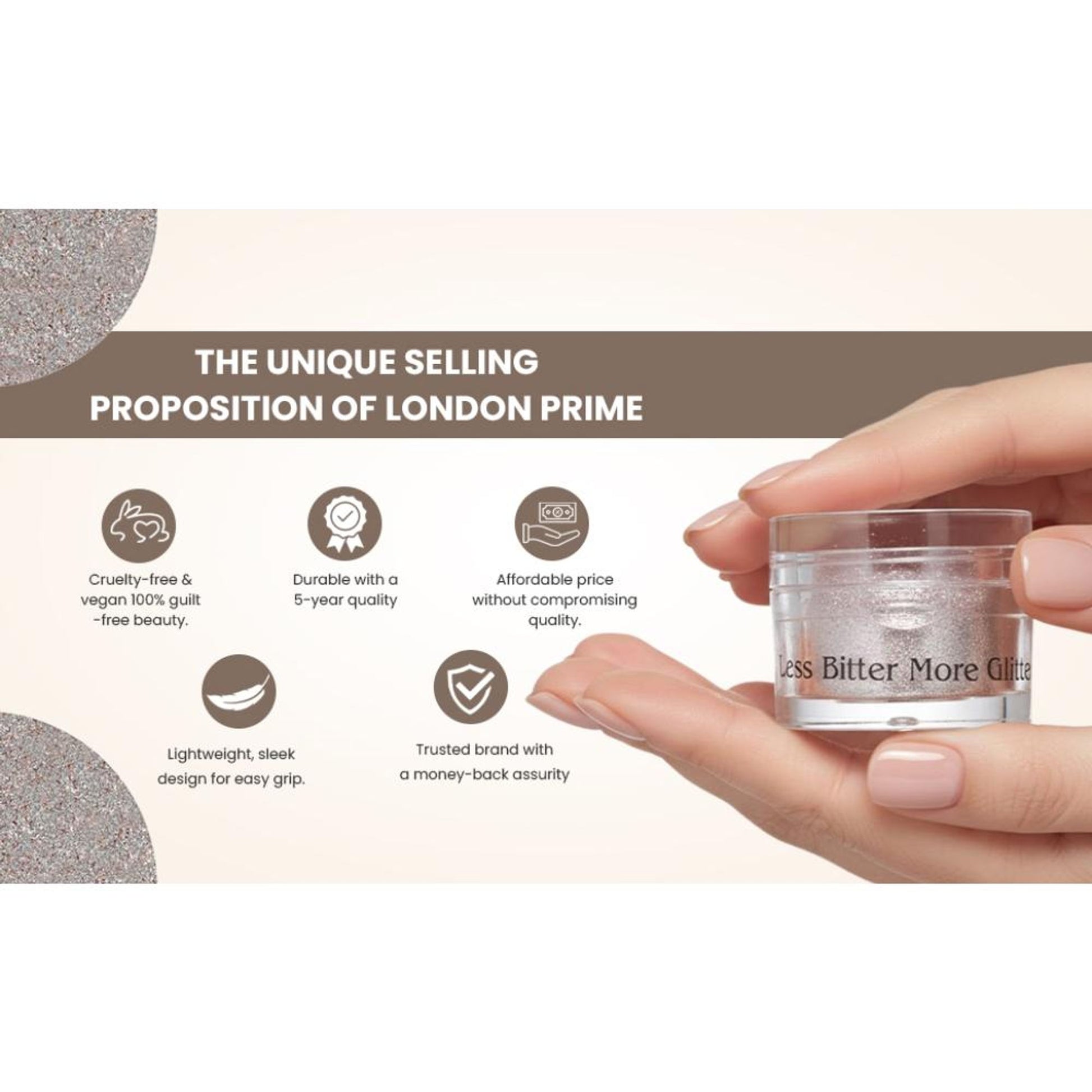 london prime makeup glitter silver