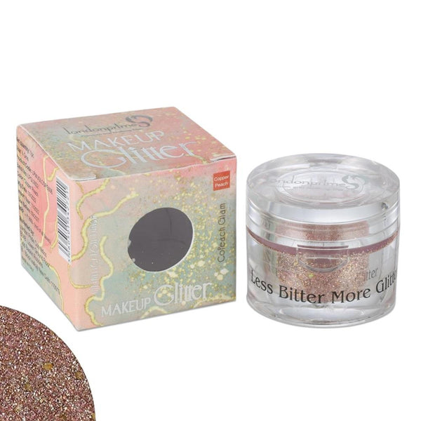 london prime makeup glitter copper peach