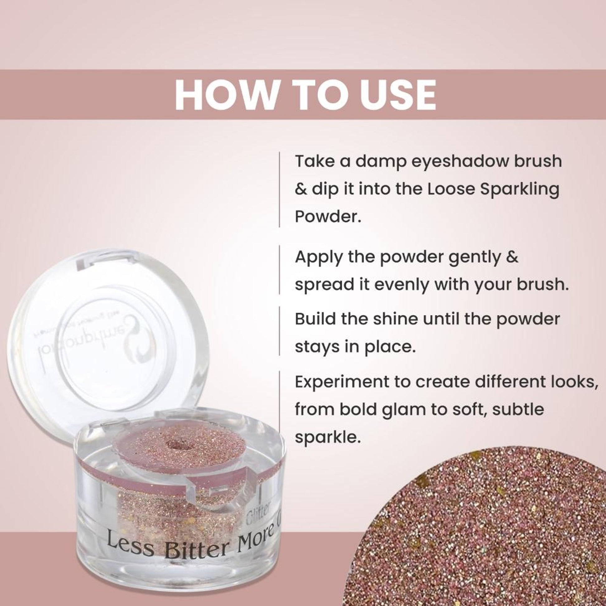 london prime makeup glitter copper peach