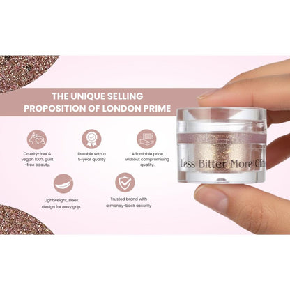 london prime makeup glitter copper peach