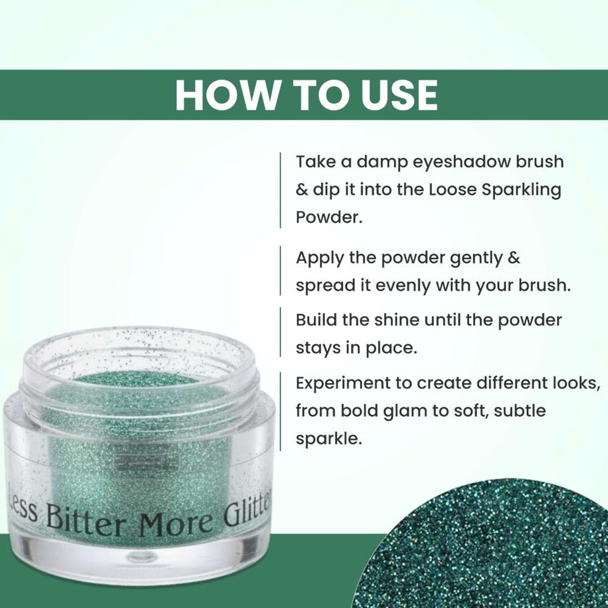 london prime makeup glitter green