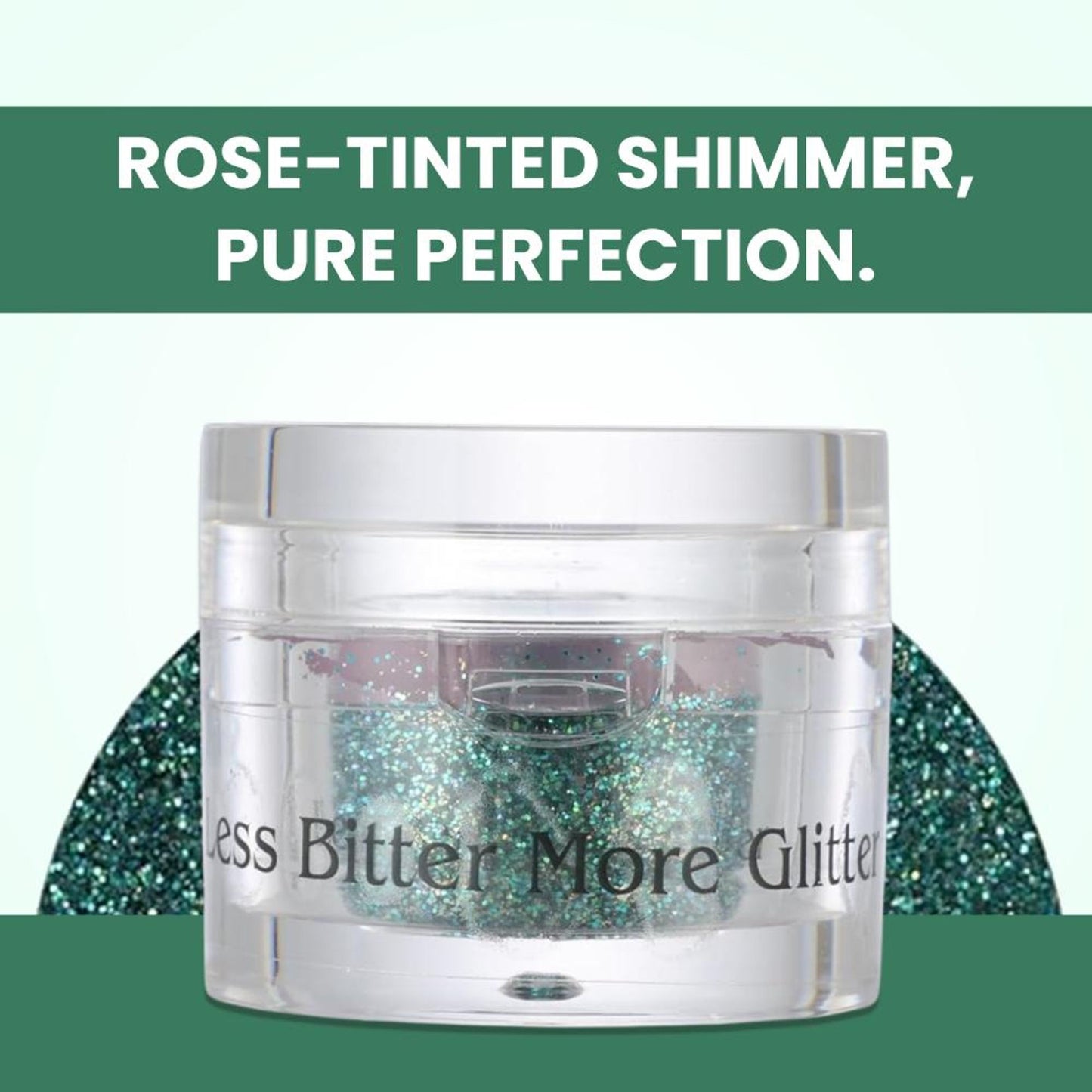 london prime makeup glitter green