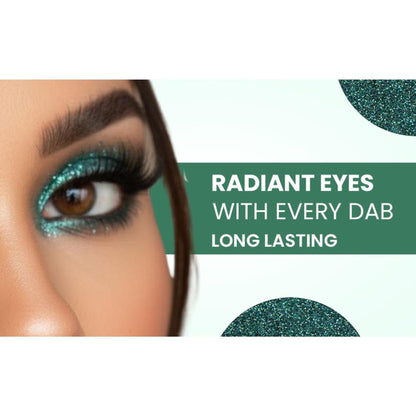 london prime makeup glitter green