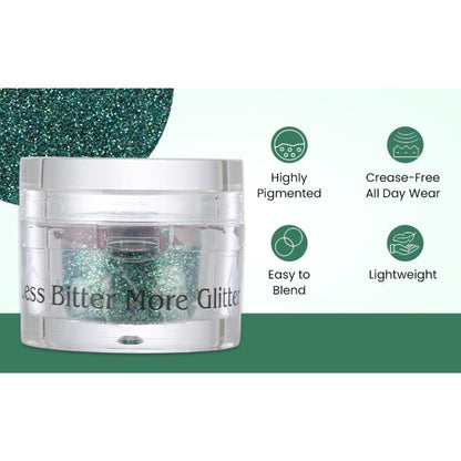 london prime makeup glitter green