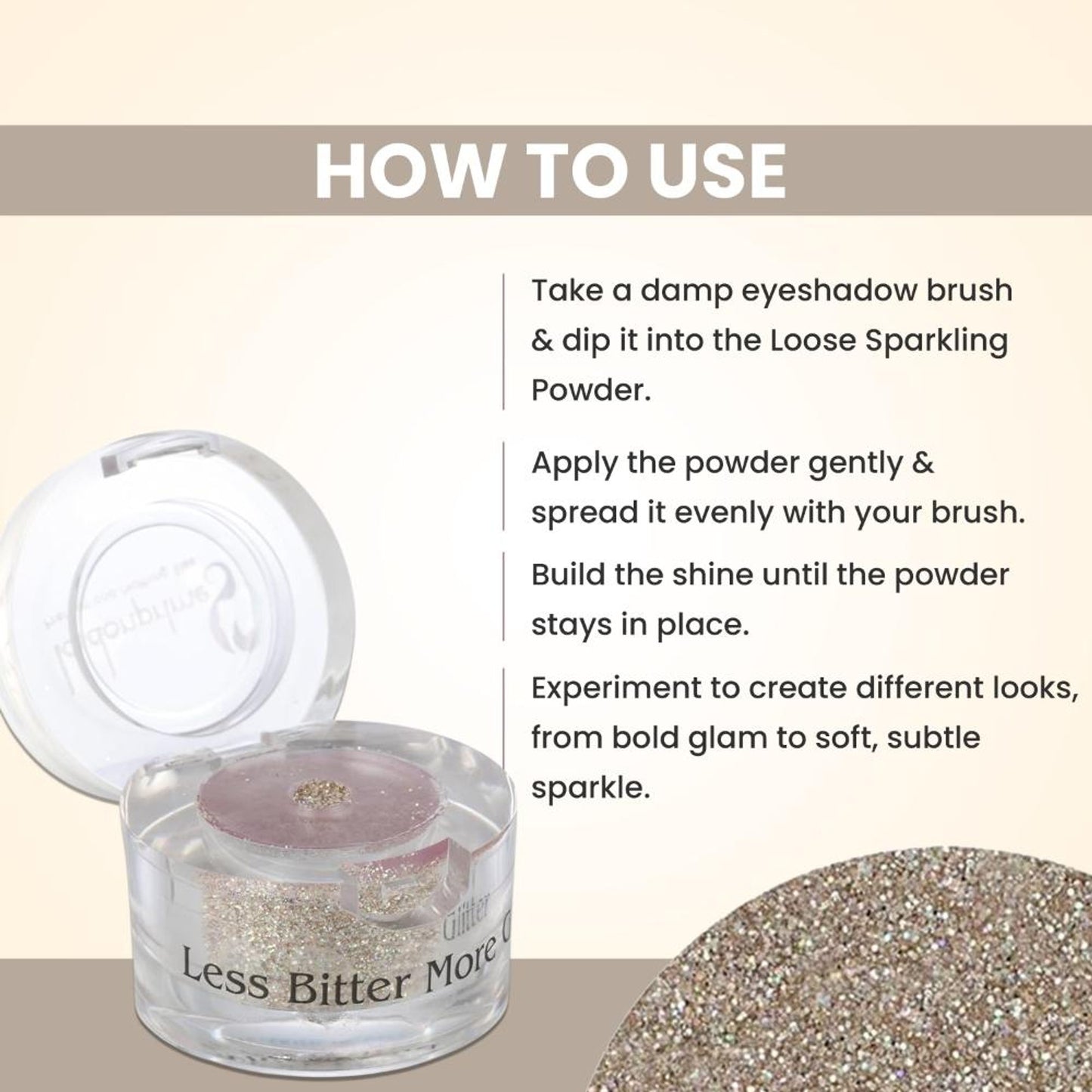 london prime makeup glitter white gold