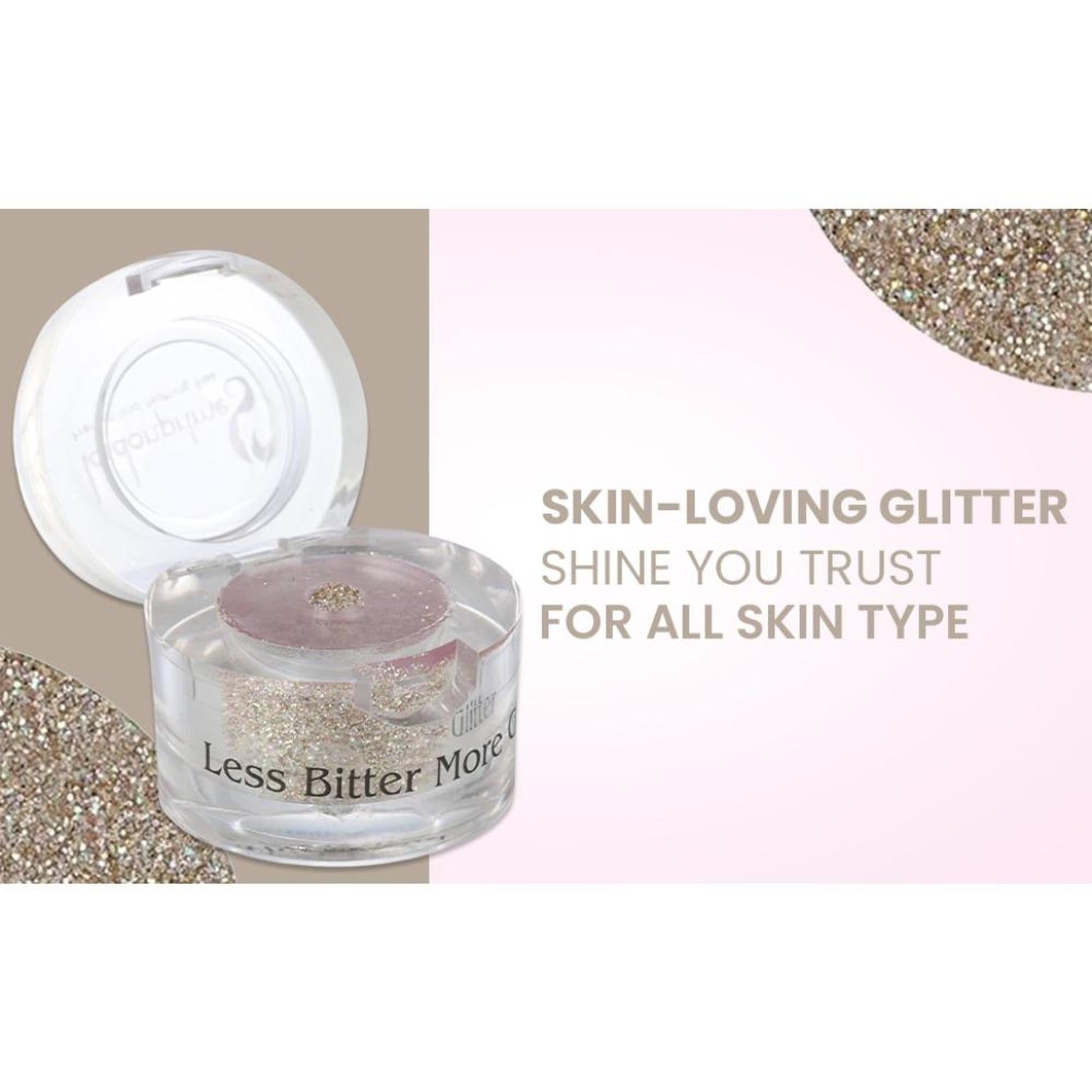 london prime makeup glitter white gold