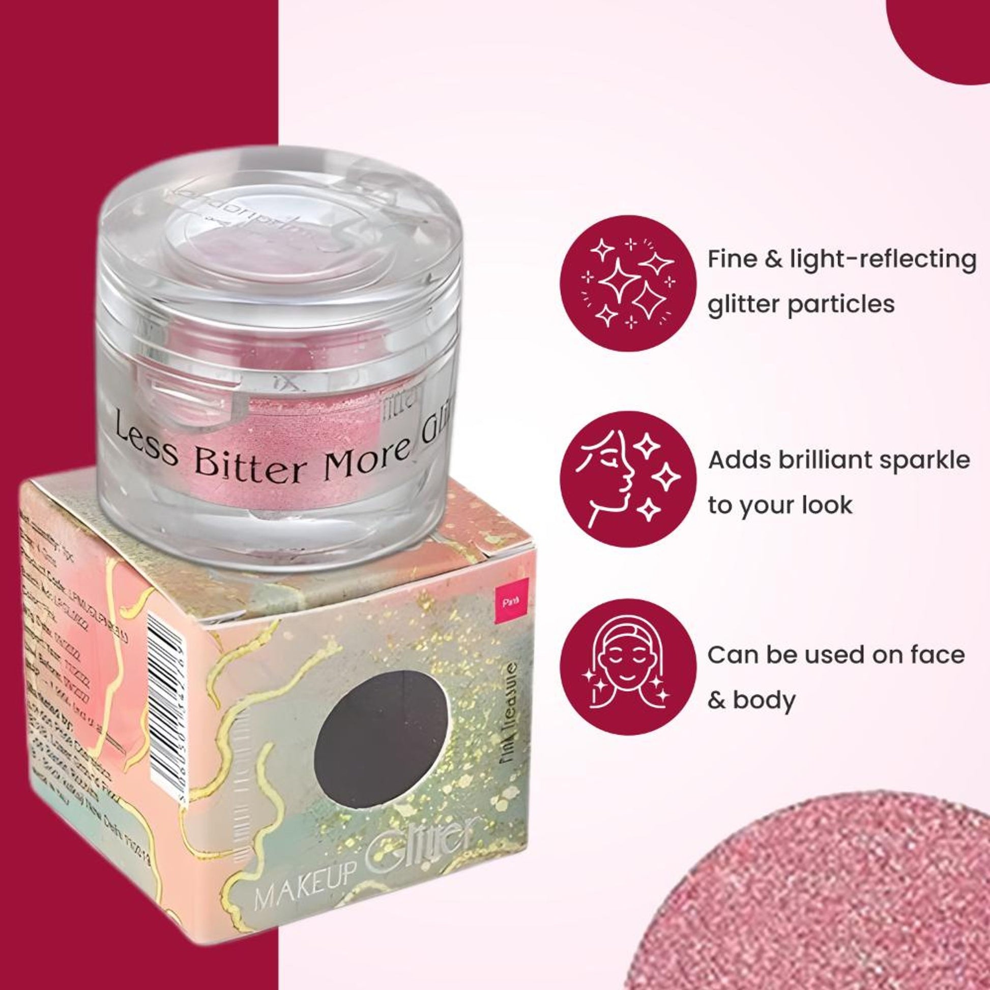 london prime makeup glitter pink