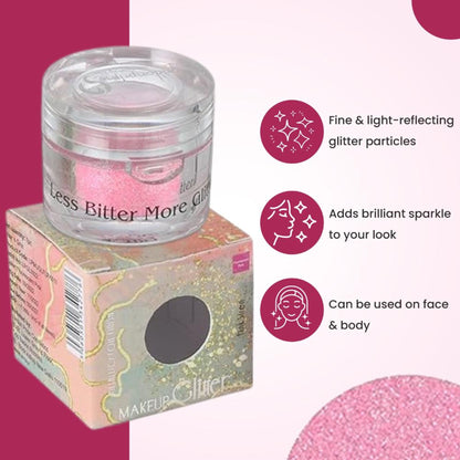 london prime makeup glitter florocent pink