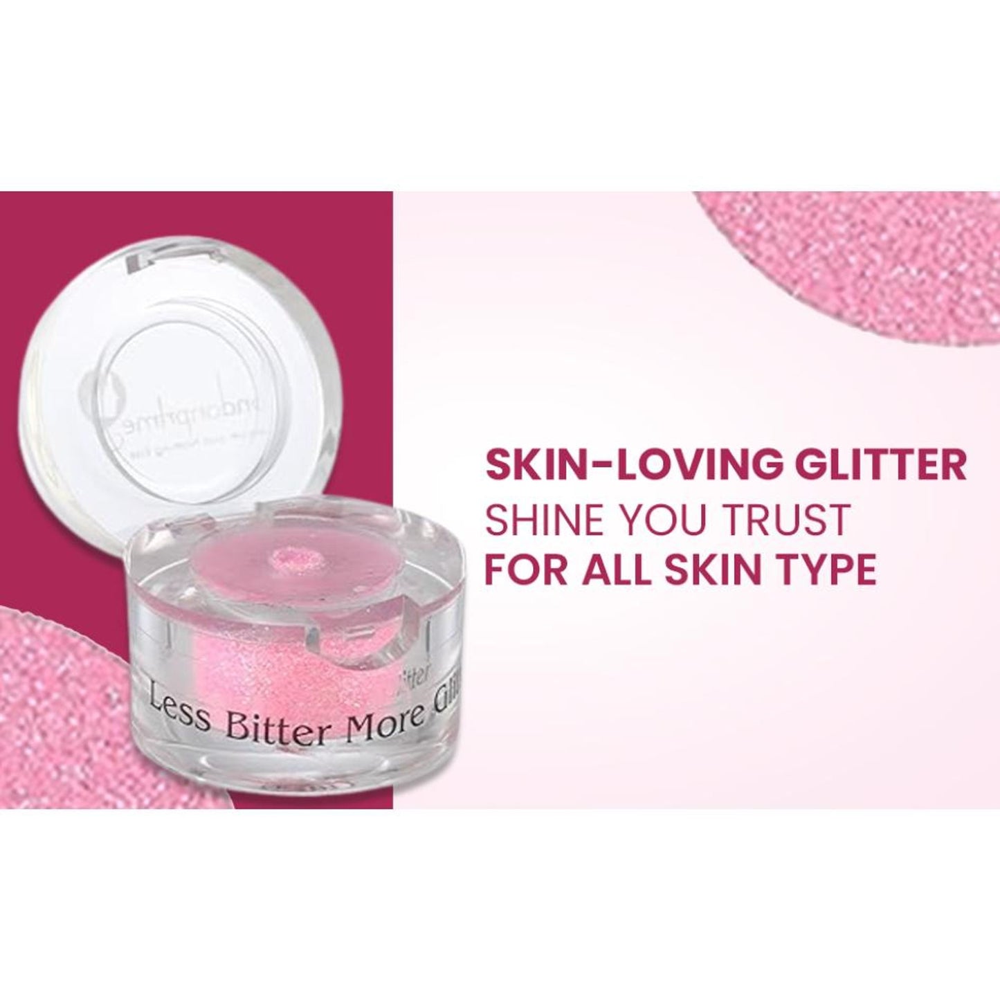 london prime makeup glitter florocent pink