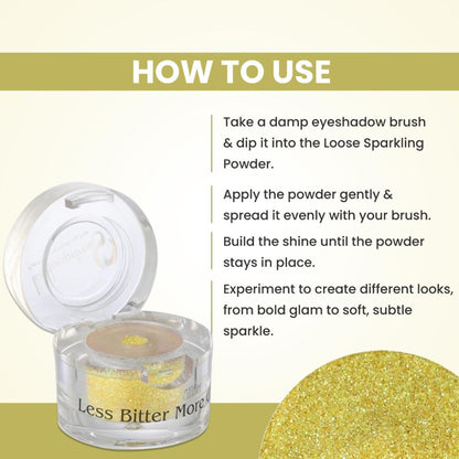 london prime makeup glitter yellow