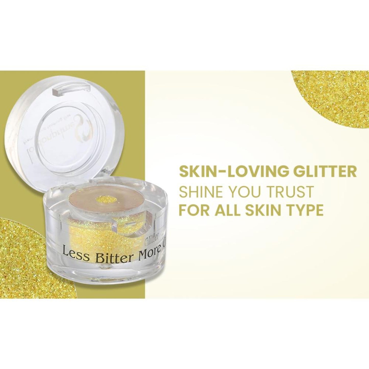 london prime makeup glitter yellow
