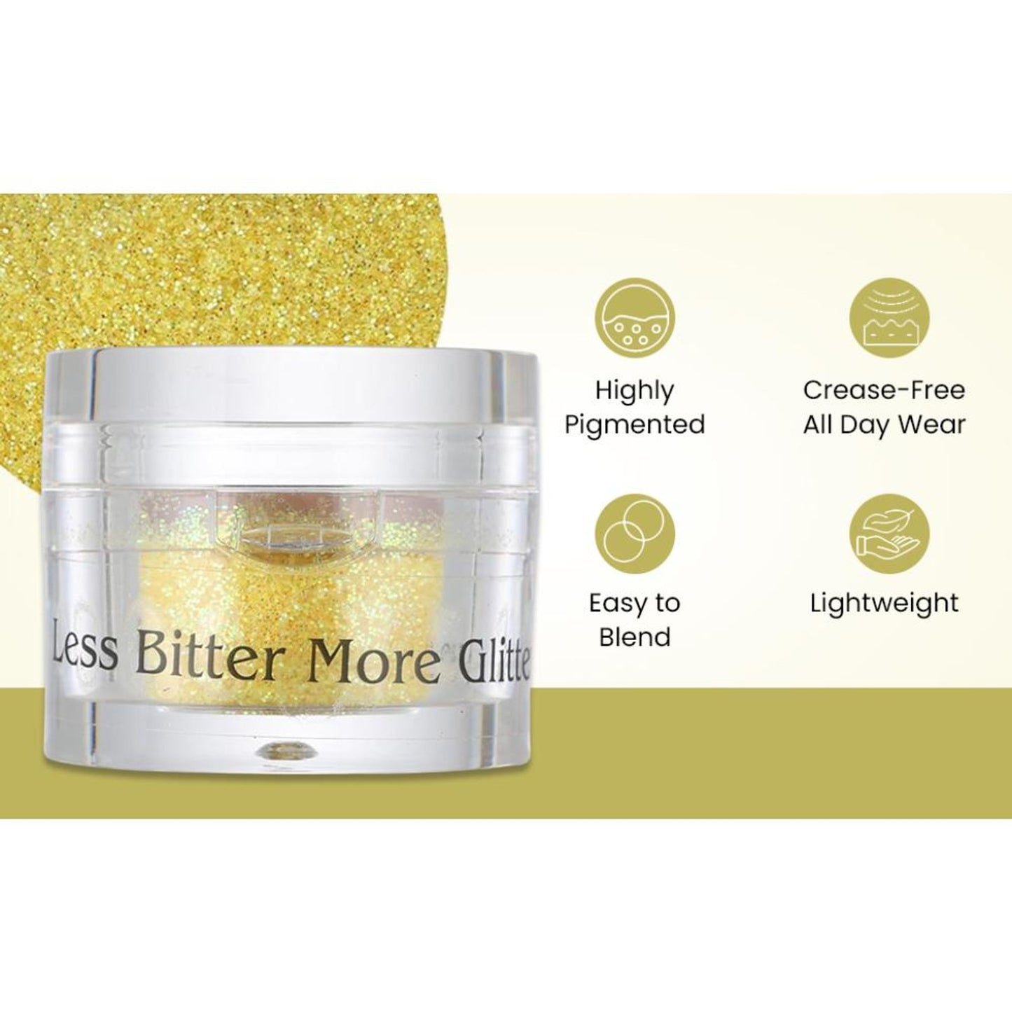 london prime makeup glitter yellow