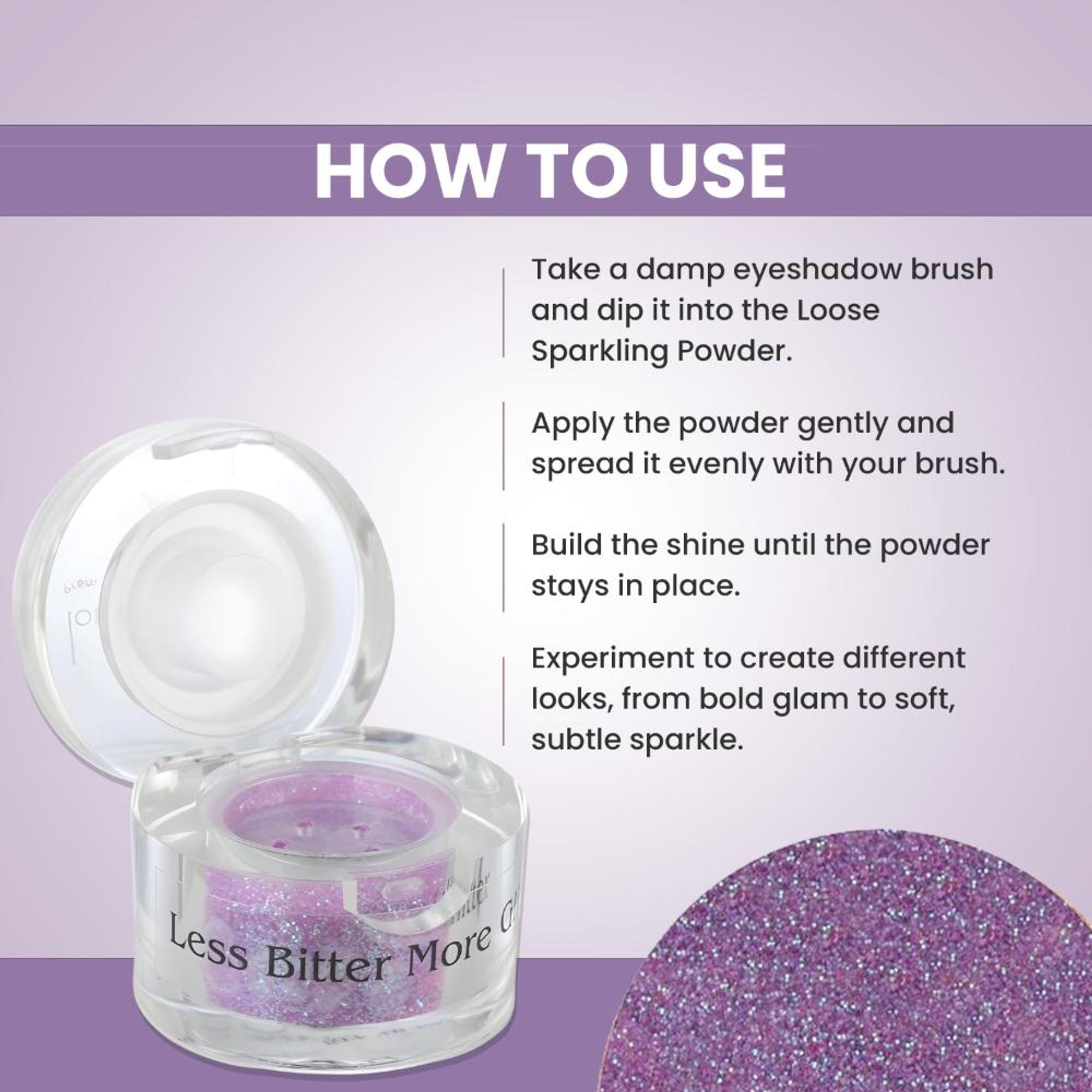 london prime makeup glitter purple