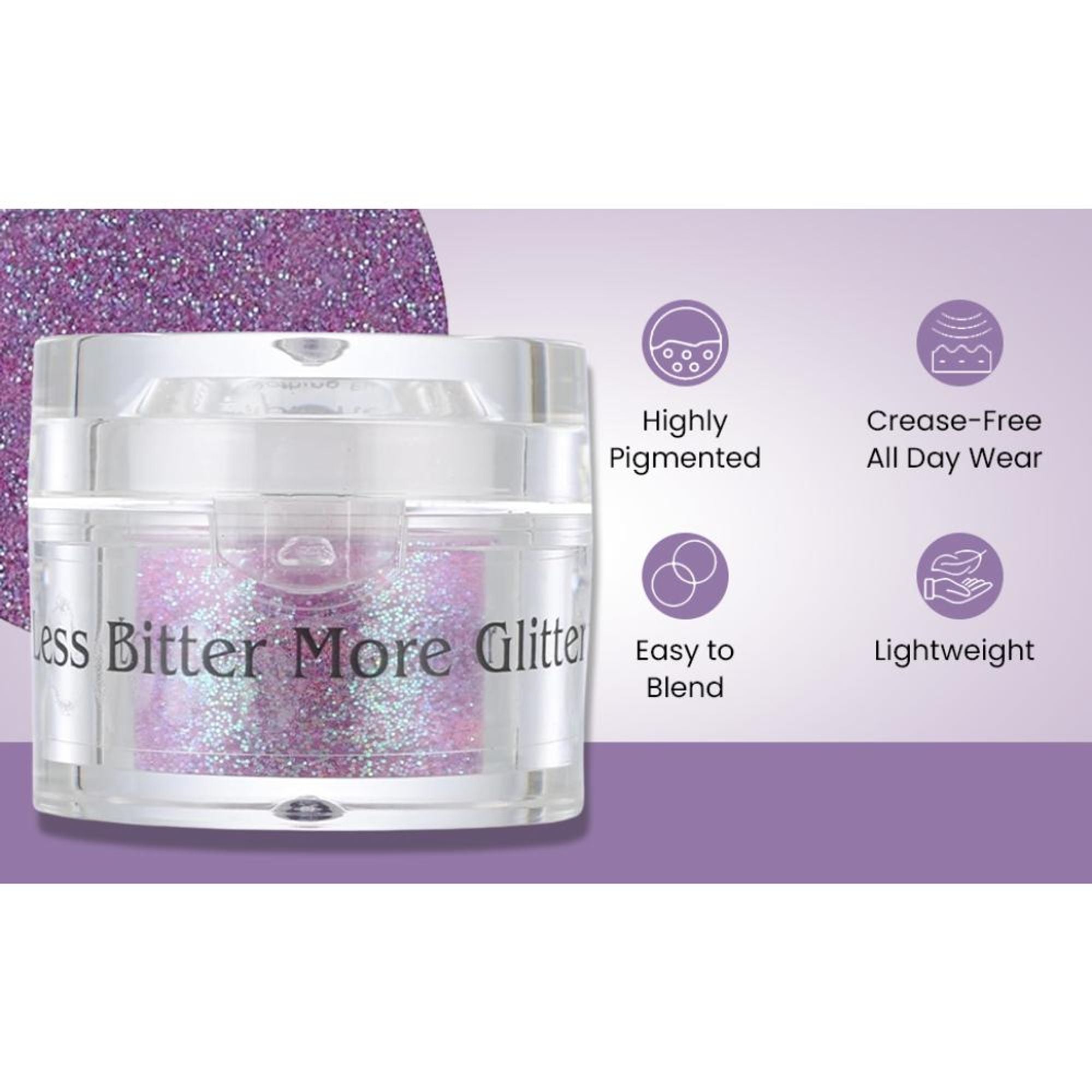 london prime makeup glitter purple