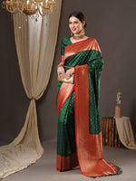 Thumbnail for Anouk Zari Silk Blend Banarasi Saree - Distacart