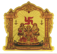 Stickerbazaar Micro Golden Mandir Sticker Regular - Distacart