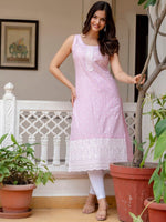 Thumbnail for Anouk Women Floral Embroidered Thread Work Floral Kurta - Distacart