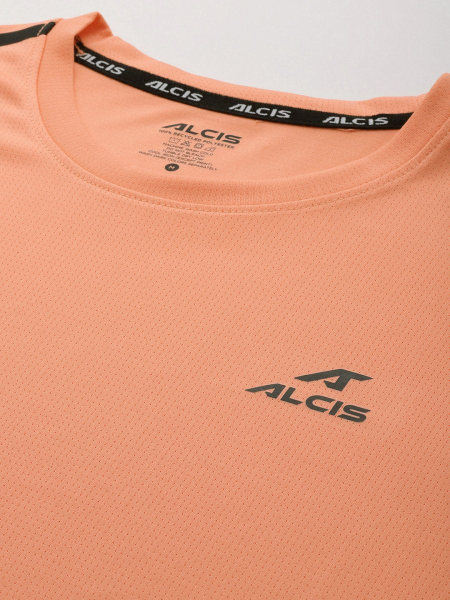 Alcis Men Brand Logo Printed Anti Static Slim Fit T-shirt - Distacart