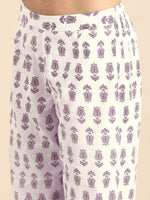 Thumbnail for Anouk Women Pure Cotton Ethnic Motifs Printed Kurta with Trousers - Distacart